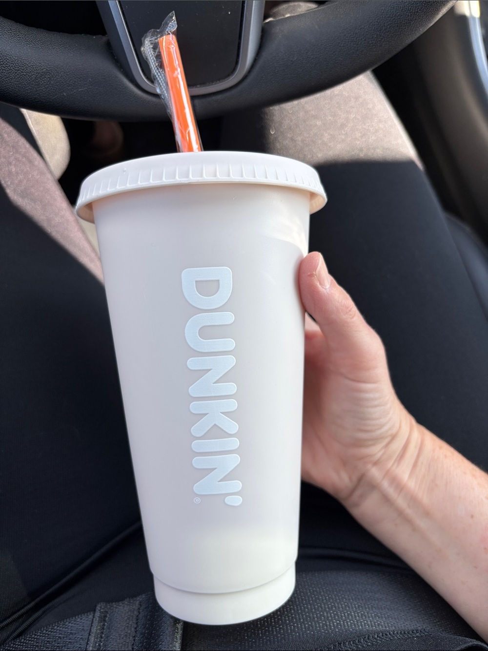PARKE x DUNKIN Limited Edition Collab Tumbler Cup Latte Cream/Pink/Orange OS - Picture 5 of 7
